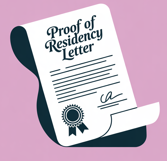 proof of residency letter